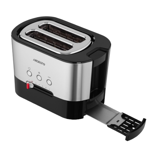 Тостер 1000W сріблястий/чорний T-K210 Steel Collection Ardesto | Зображення 2