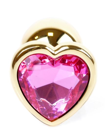 Анальний затор Boss Series - Jewellery Gold Heart PLUG Pink S, BS6400035 sexstyle | Зображення 2