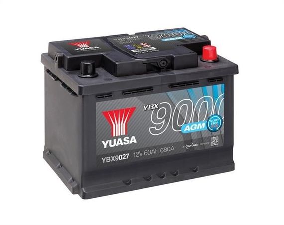 Аккумулятор Yuasa 12V 60Ah AGM Start Stop Plus Battery YBX9027