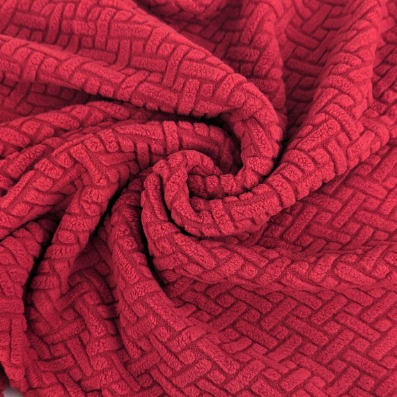 Чехол на диван трехместный (3-х местный) флисовый Love You Corn Fleece красный (81145) | Зображення 2