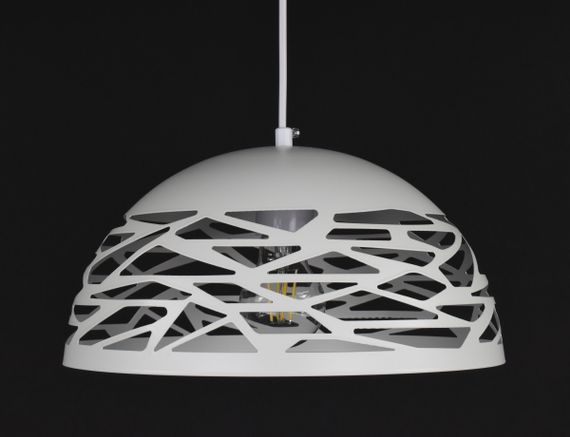 Люстра підвісна на 1 лампочку 27812 Білий 30-180х30х30 см. | Зображення 5