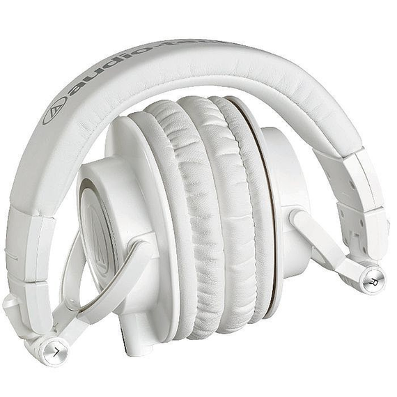 Провідні професійні навушники Audio-Technica ATH-M50X з вбудованими басами, роз'єм 3,5 мм Білі | Зображення 2