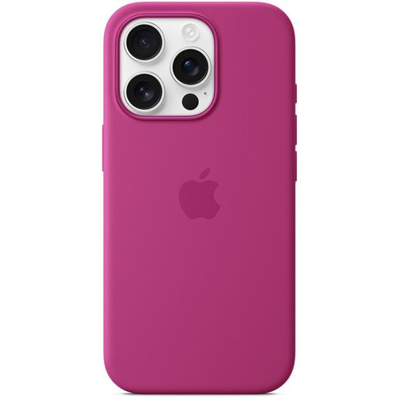 Чохол Silicone case (AAA) full with Magsafe and Animation для Apple iPhone 16 Pro (6.3") Fuchsia | Зображення 1