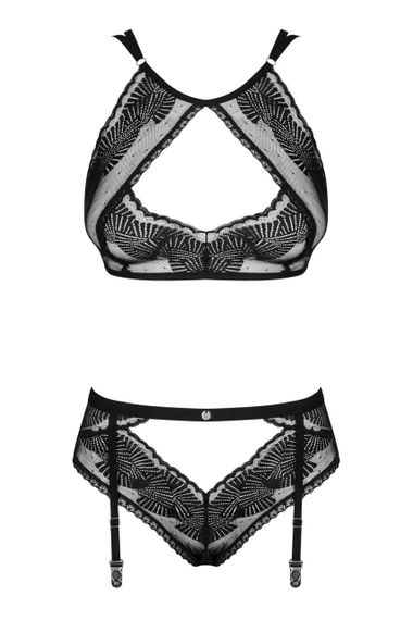 Комплект Obsessive Allastia 2-pcs set black S/M Sex Aura | Зображення 3