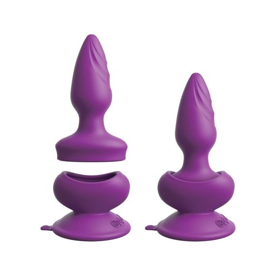Анальна пробка з вібрацією Pipedream 3Some Wall Banger Plug, фіолетова Sex Aura | Зображення 1