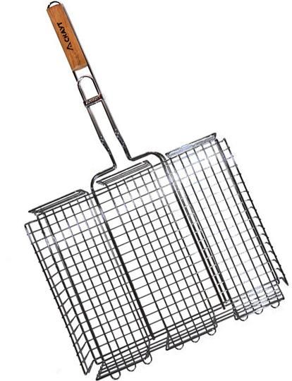 Решітка для барбекю Kamille "Скаут" глибока 40х30х7см