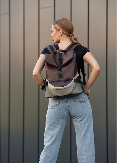 Жіночий рюкзак Sambag RENEDOUBLE шоколадний 37 х 31 х 14 см (27151120r) | Зображення 9