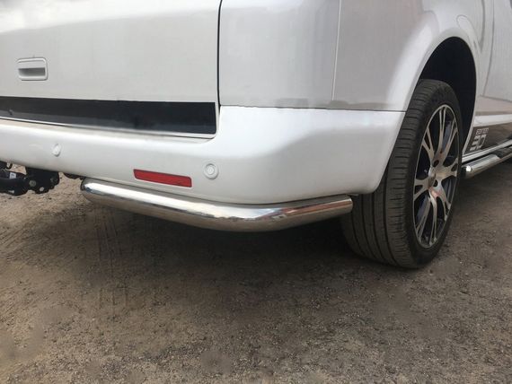 Задні куточки AK003 (2 шт., нерж) для Volkswagen T6 2015-2024, рр