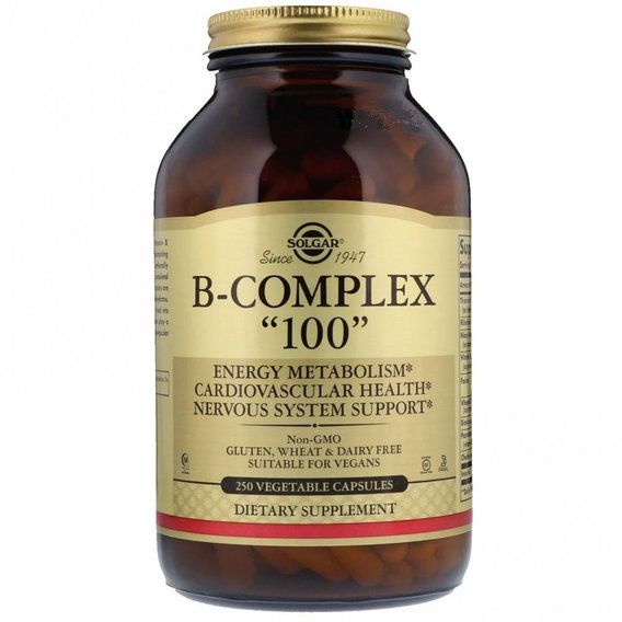 В комплекс Solgar B-Complex "100" 250 Veg Caps