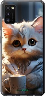 Чохол на Samsung Galaxy A41 A415F Білий кіт "5646t-1886-2448"