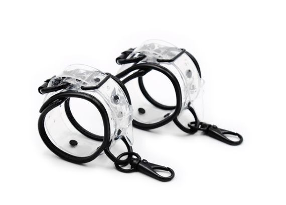 Наручники DS Fetish Wrist restraints transparent | Зображення 2
