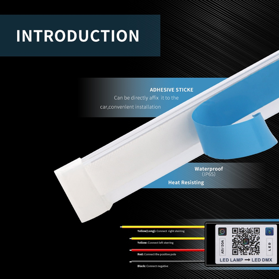 Автомобильная Bluetooth LED подсветка фар RGB, ДХО гибкие ходовые огни, тонкие, 60 см х 2 шт. | Зображення 4