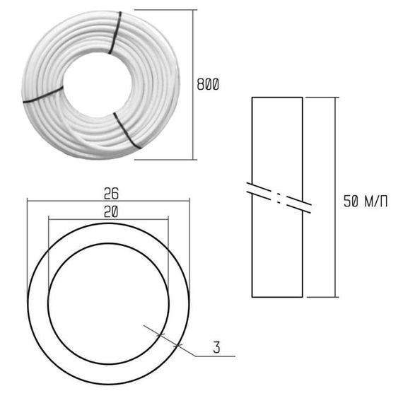 Труба PE-AL-PERT Icma 26х3 мм, 50 м №P199 | Зображення 1