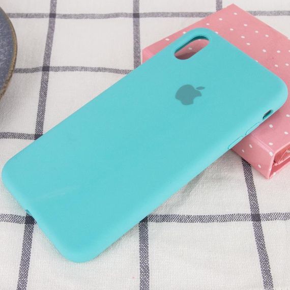 Чохол Silicone Case Full Protective (AA) для Apple iPhone XS Max (6.5") Бірюзовий / Marine Green | Зображення 1