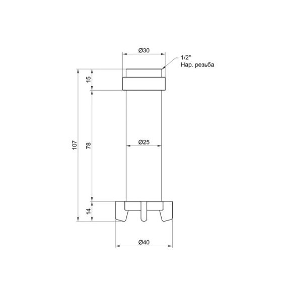 Фильтрующий катридж Icma для фильтров 1/2"х3/4" №752 | Зображення 1