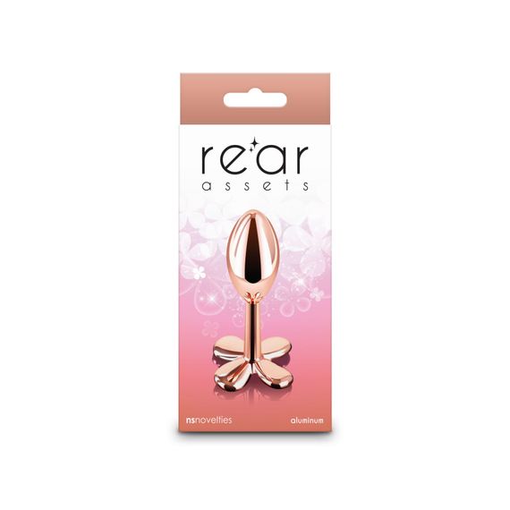 Анальна пробка NS Novelties Rear Assets - Clover - Rose Gold | Зображення 3