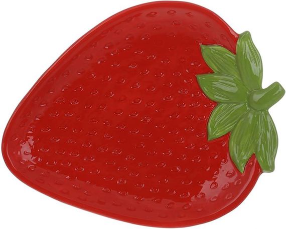 Тарілки Fruits "Strawberry" 31х24см, набір 2 керамічні тарілки