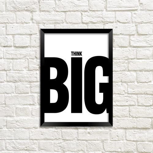 Постер в рамке Think big 15x21 см, A5 (MT5_18A044)