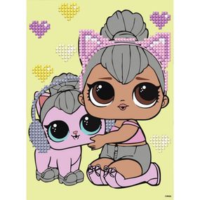 Алмазна мозаїка "L.O.L. Surprise! Kitty Queen With Kitty Kitty" AML1206, 15x20 см