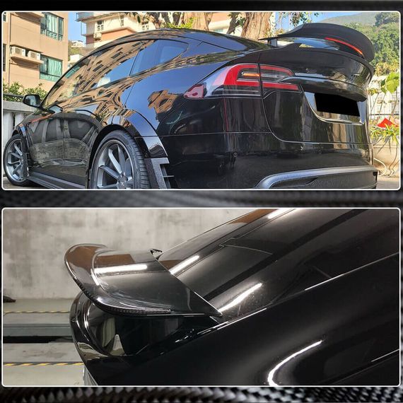 Карбоновый спойлер V4 (2016-2023) для Tesla Model X 2015- гг | Зображення 3