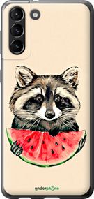 Чохол на Samsung Galaxy S21 Plus Єнотик з кавуном "4605u-2115-2448"
