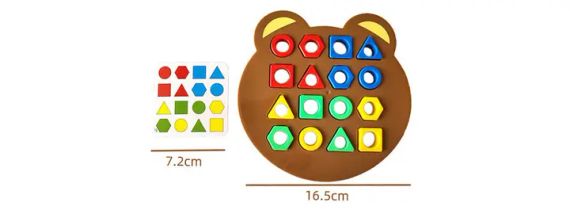 Настільна розвиваюча гра на відповідність форми та кольору | Зображення 4