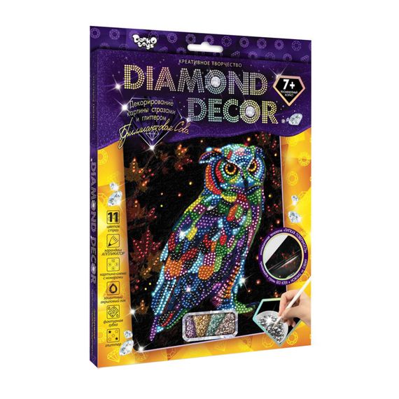 Набор креативного творчества Бриллиантовая сова DD-01-09 "DIAMOND DECOR"