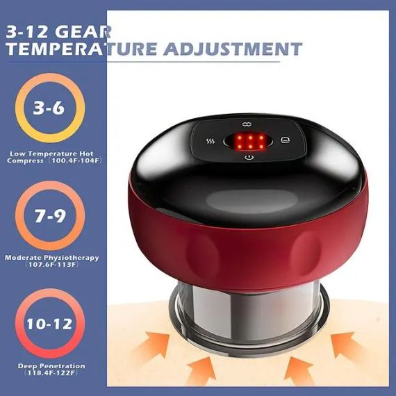 Электрический вакуумный баночный массаж | Массажер для тела | Массажер с эффектом банок | Зображення 7