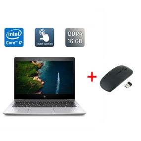 Ультрабук Б-класс HP EliteBook 830 G5 / 13.3" (1920x1080) IPS Touch / Intel Core i7-8650U (4 (8) ядра по 1.9 - 4.2 GHz) / 16 GB DDR4 / 512 GB SSD / Intel UHD Graphics 620 / TouchID / Windows 10 б/у + Подарок  Новая беспроводная мышь USB