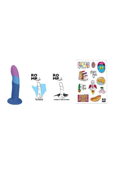 Фалоімітатор нереалістичний Romp Piccolo для стимуляцій точок P і G, фіолетовий/синій sexstyle | Зображення 9