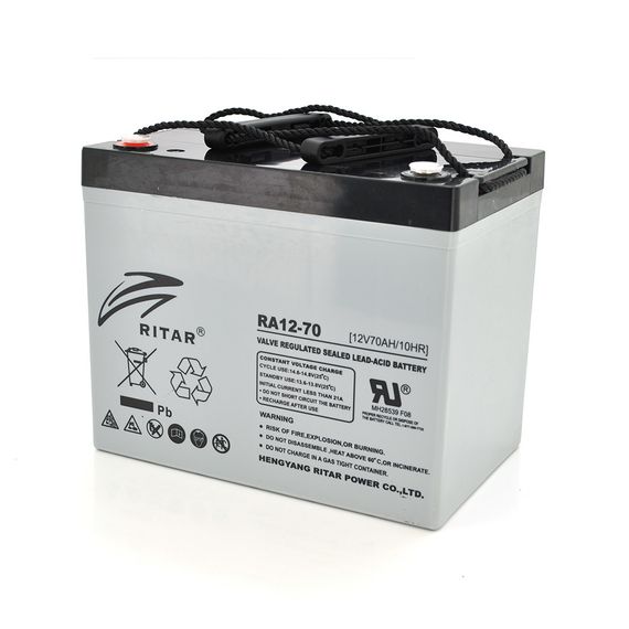 Аккумуляторная батарея AGM RITAR RA12-70,Gray Case,12V 70.0A h (350x167x182)