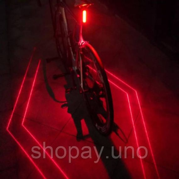 Мигалка задняя на аккумуляторе для велосипеда LEADBIKE, Легкий стоп-сигнал для велосипеда AJ-24 | Зображення 1