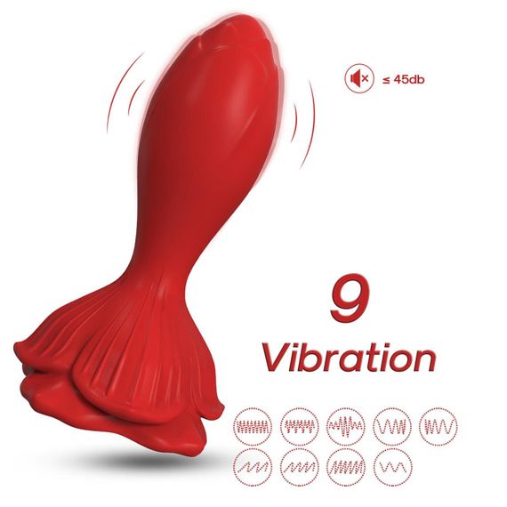 Анальна пробка - Rosenberg Red, 9 Vibration Functions Sex Aura | Зображення 5
