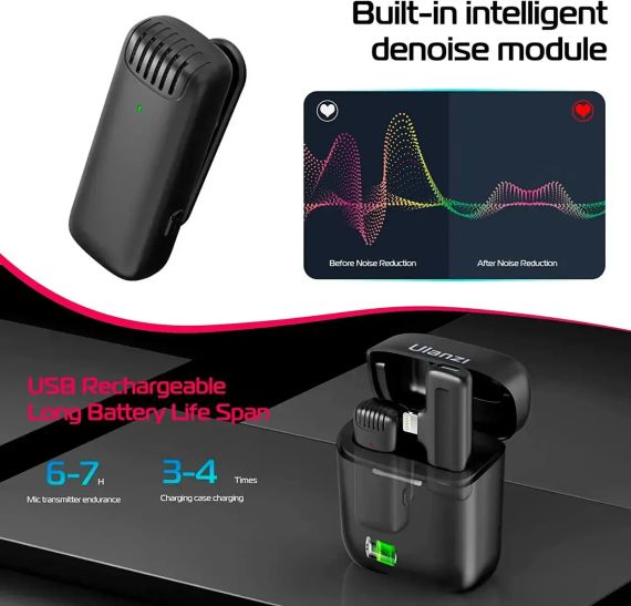 Беспроводной петличный микрофон J11 для Iphone Lightning iOS Петличка для блогера | Зображення 5