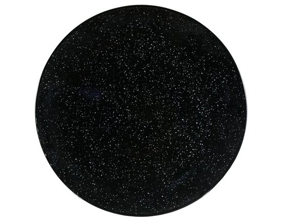 Тарелка обеденная Interos Чорний гранит CLW-15-90294 24 см черная