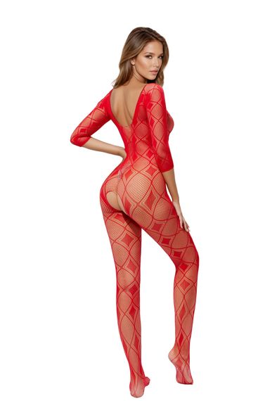 Бодістокінг - Bodystocking 2037, red - One Size | Зображення 3