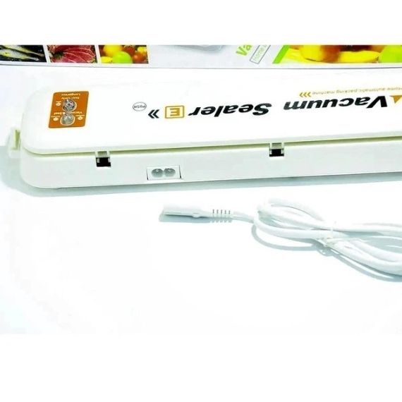 Вакуумний пакувальник продуктів білій Vacuum Sealer кухонний вакууматор для дому | Зображення 2