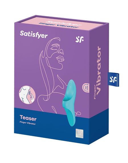 Вібратор на палець Satisfyer Teaser, Голубий | Зображення 5