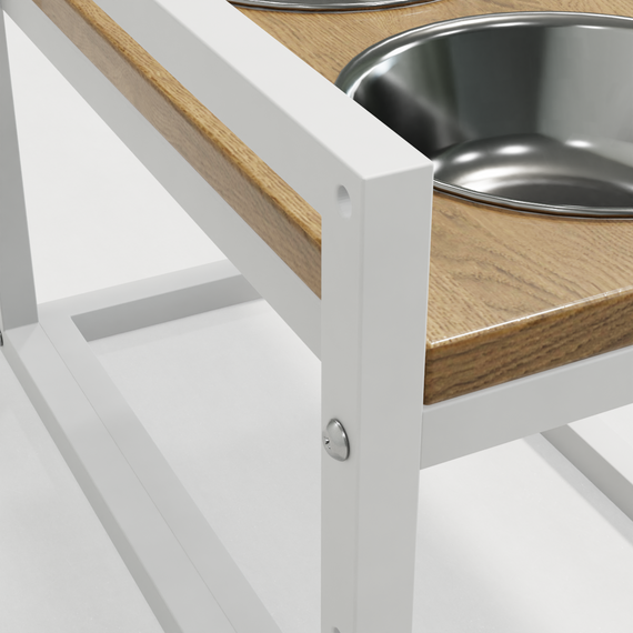 Миски на регульованій підставці для середніх собак Hollky Flex M (2 × 0.85 л) FM-422530-WHNT | Зображення 2