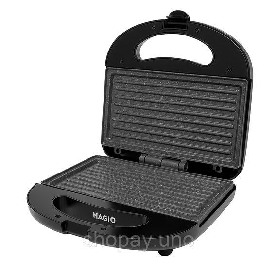 Двусторонняя бутербродница MAGIO MG-367 780 Вт, Бутербродница с защитой от перегрева TC-41