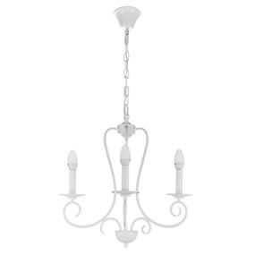 Люстра подвесная свеча E14 40W WH (BKL-589S/3)