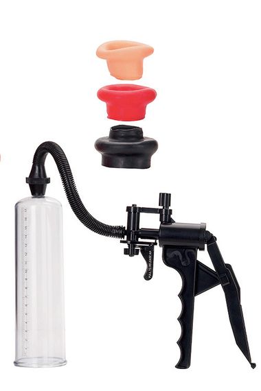 Вакуумна помпа для чоловіків, інтимний чоловічий масажер the Perfect Pump — прозора, з трьома насадками | Зображення 1