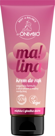 ONLYBIO HAND IN BALANCE Поживний крем для рук, малина 50 мл