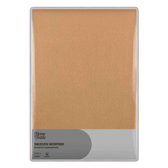 Скатертина ARDESTO Waterproof 140х180см, 100% поліестер, бежевий (ART08WB)