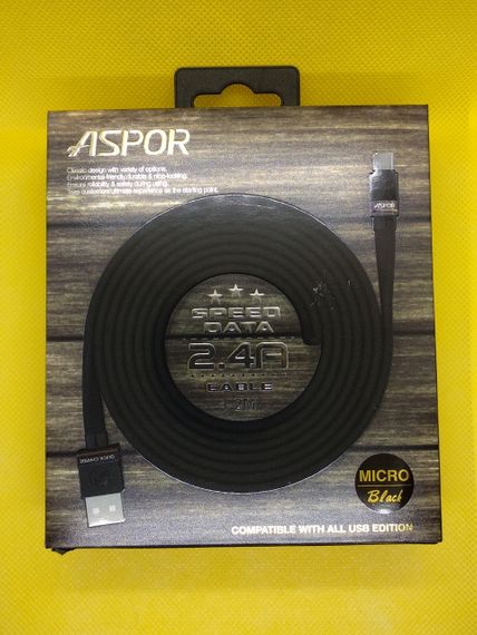 USB кабель Aspor A135 micro Quick Charge 2.4A (Быстрая зарядка)