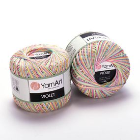 Пряжа YarnArt Violet Melange номер цвета 502 хлопок 100% пряжа ярнарт виолет меланж