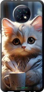 Чохол на Xiaomi Redmi Note 9T Білий кіт "5646b-2261-2448"
