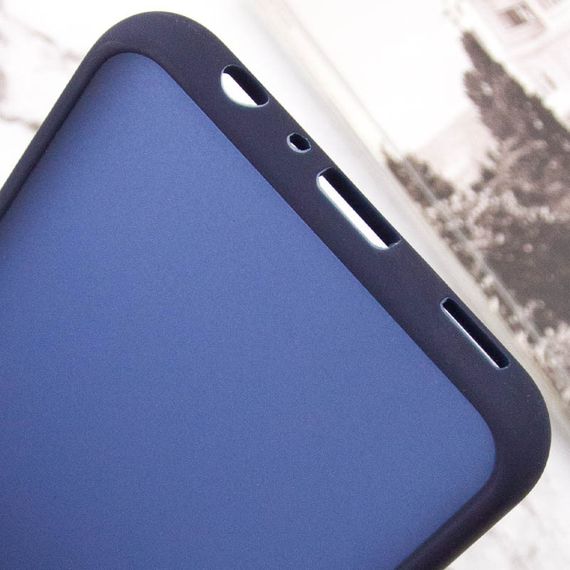 Чехол TPU+PC Lyon Frosted для Motorola Moto E13 Navy Blue | Зображення 5