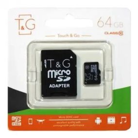 Карта памяти T&G microSDHC 64 GB class 10 (с адаптером)