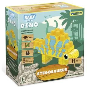 Конструктор Wader Baby Blocks Дино - стегозавр (41495)